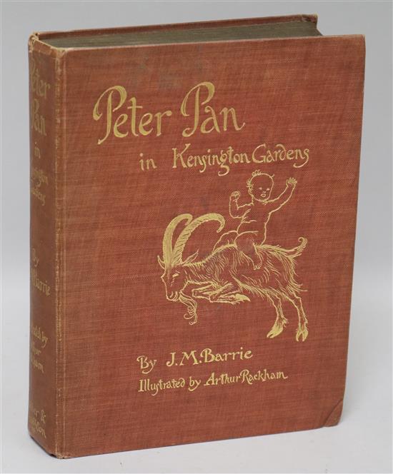 Barrie, J.M. - Peter Pan in Kensington Gardens, illustrated by Arthur Rackham, frontispiece detached, London 1906